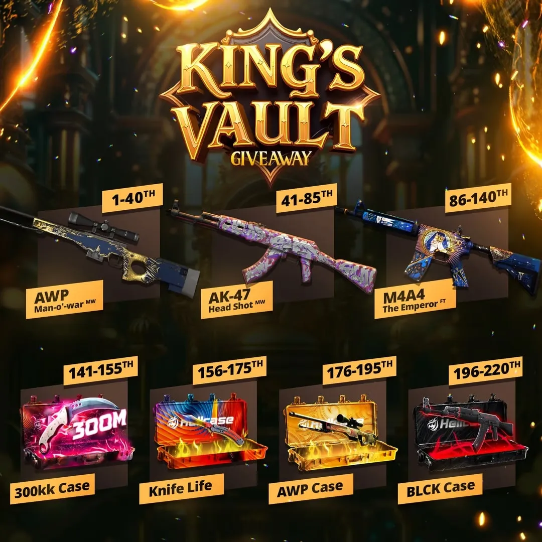  King’s Vault Giveaway By Hellcase